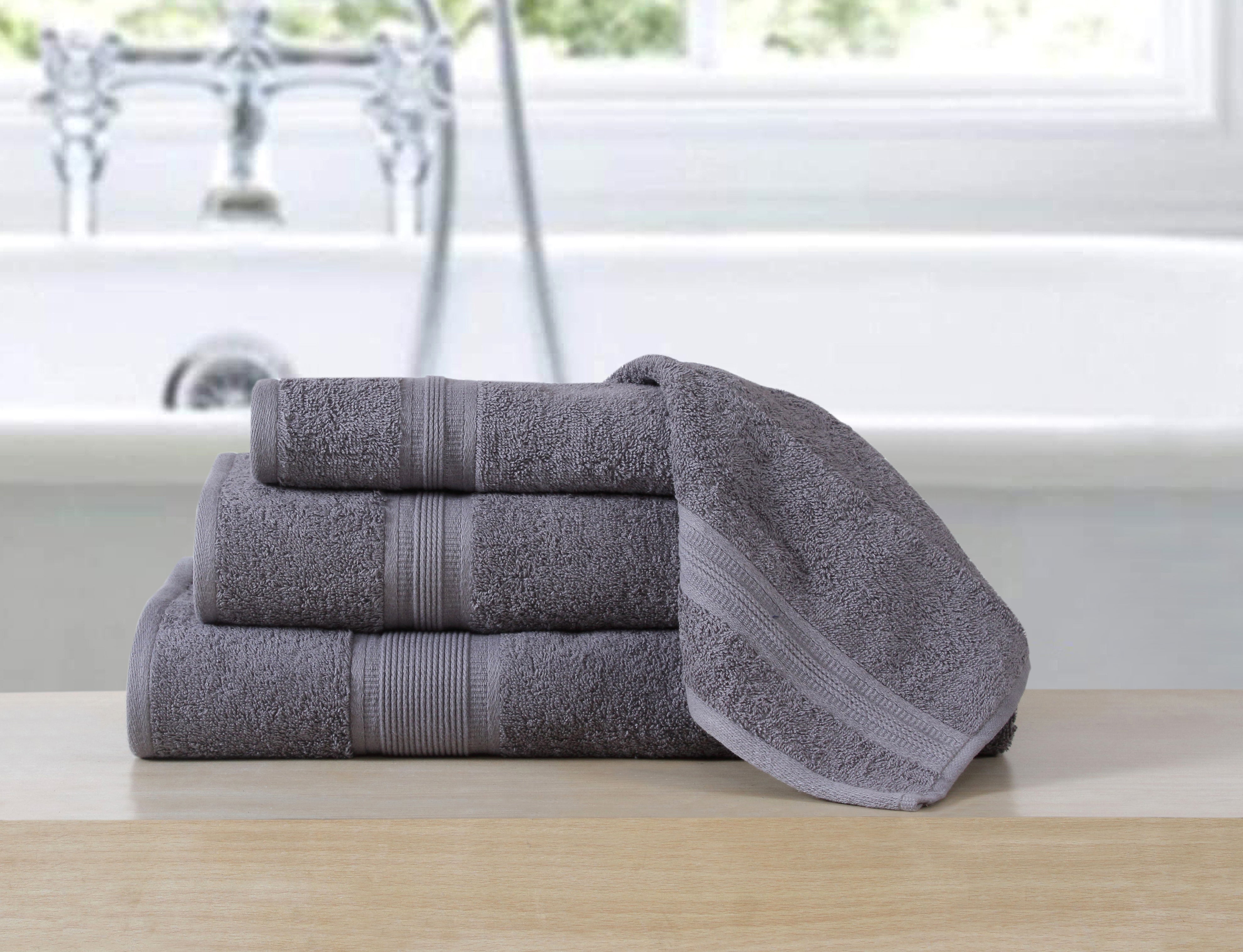 Gray bathroom best sale towel set