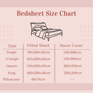 tencel sheets size chart