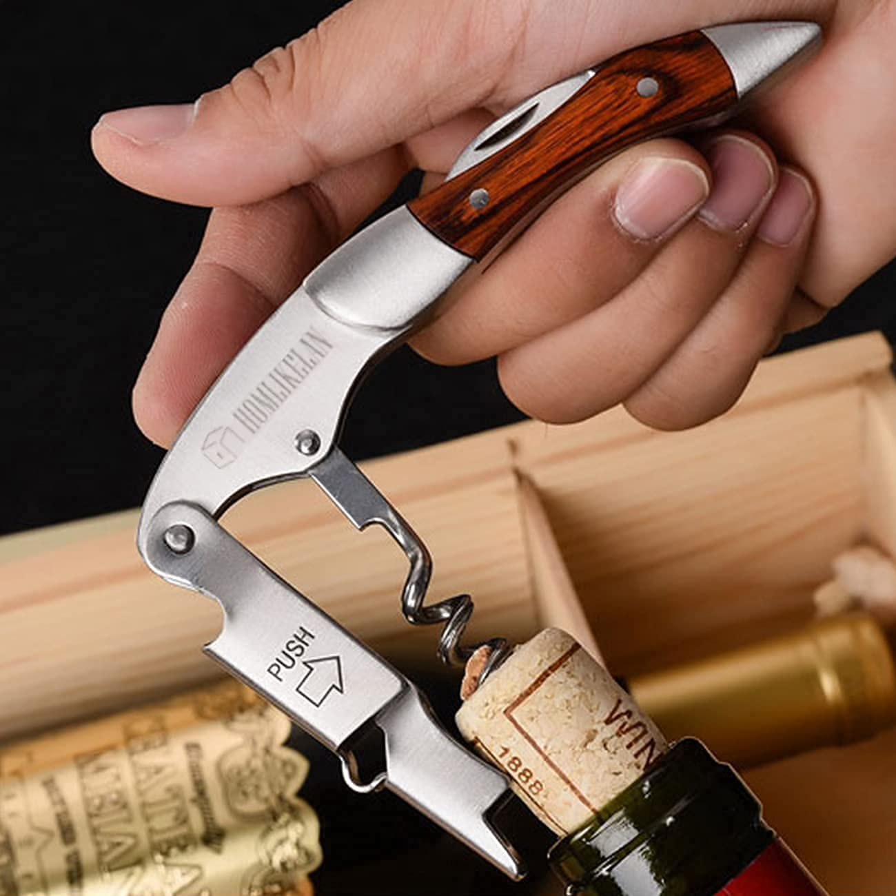 Wood Handle Wine Opener
