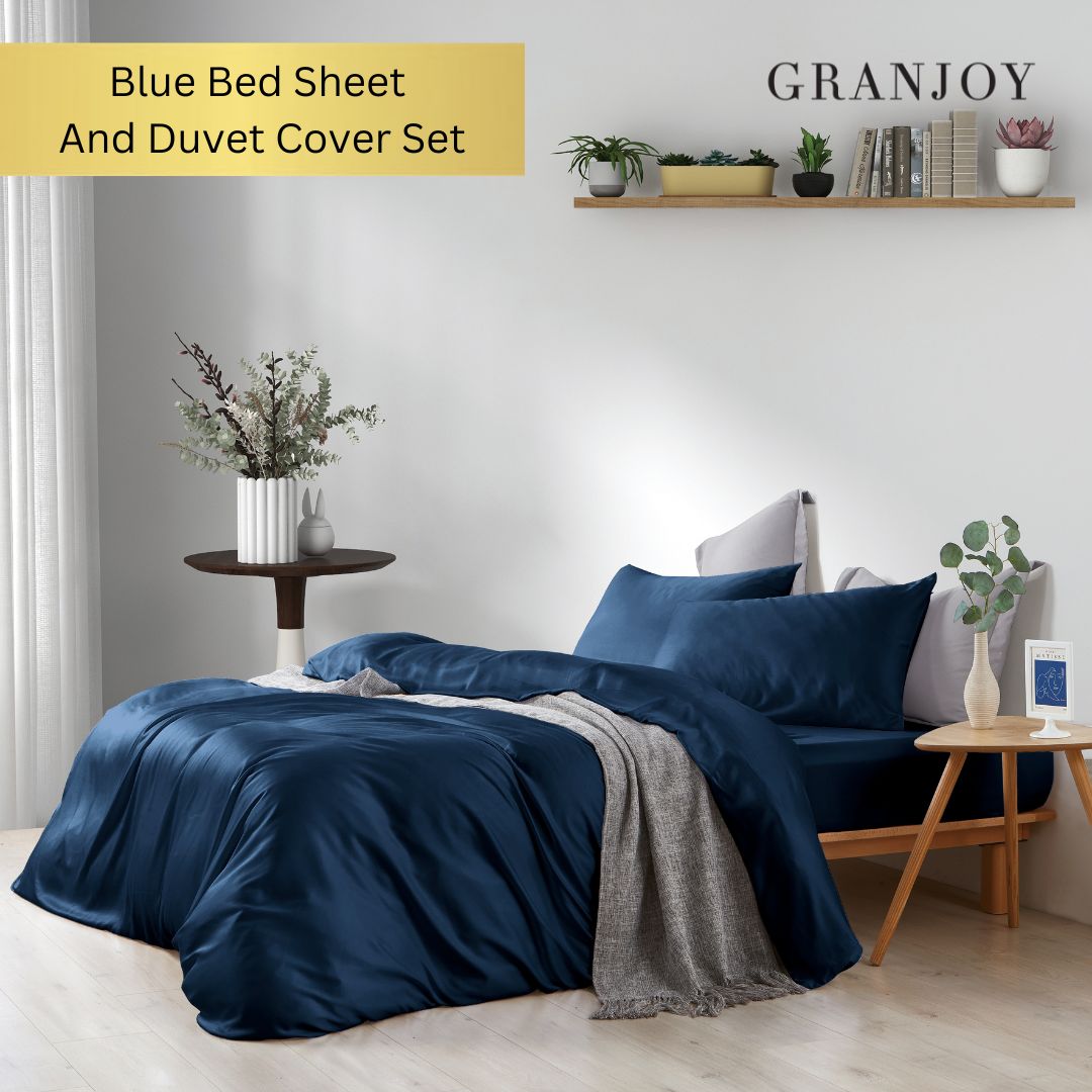 blue bedsheets