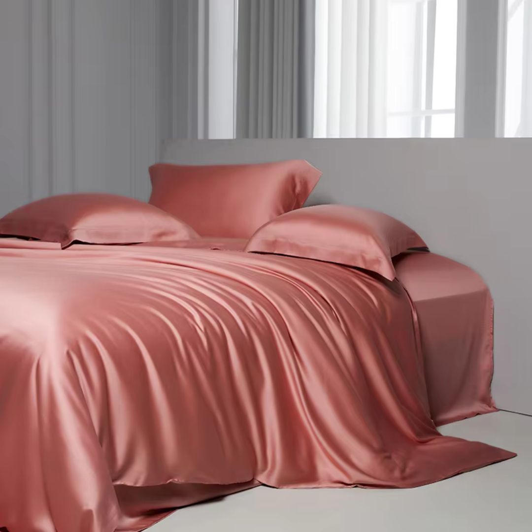 tencel sheets coral pink