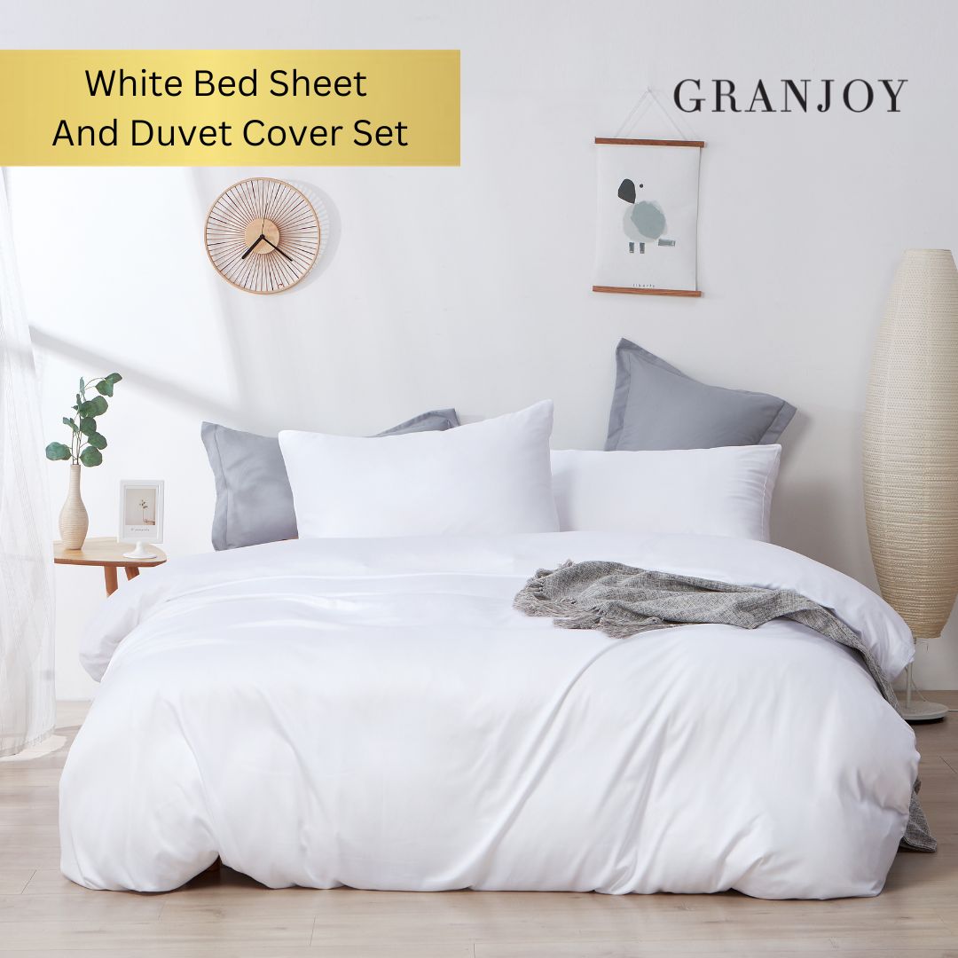 white bed sheets