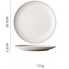 Morandi Ceramic Plate - Set of 4pcs